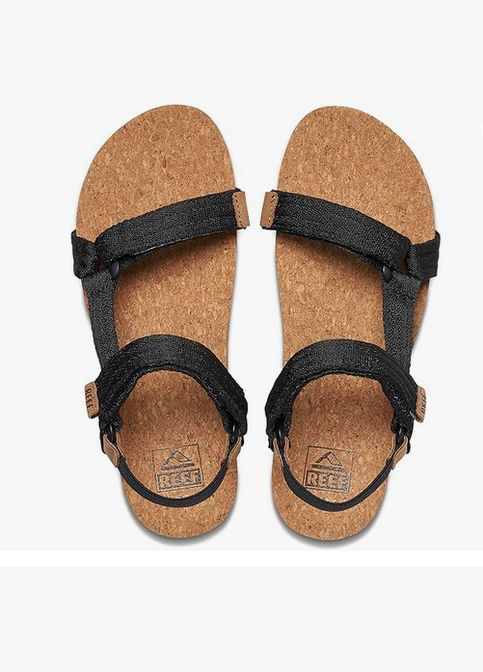 Босоніжки жіночі на платформі Reef Black/Tan (327878314)