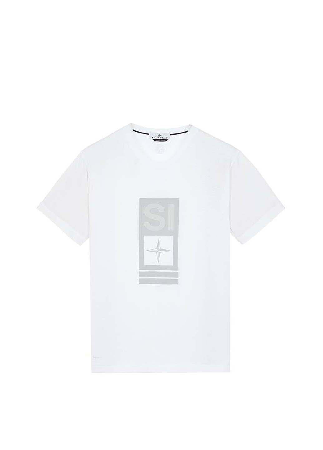 Белая футболка 2ns92 abbreviation one print t-shirt Stone Island
