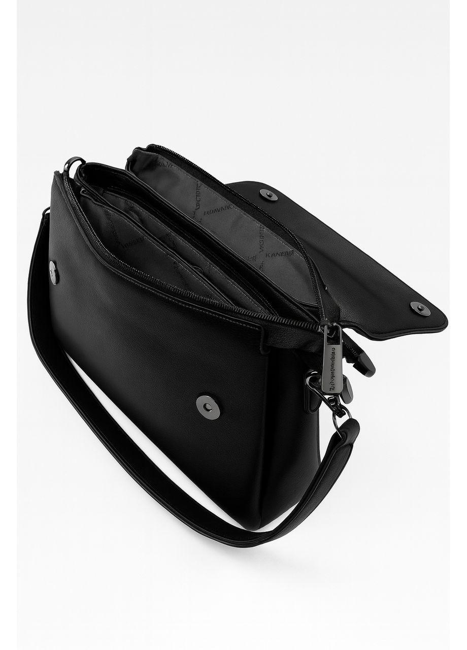 Стильна жіноча сумка крос-боді чорна (227) Karlos Marconi (369682042)