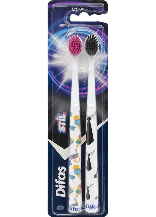 Набір зубних щіток "Soft", літо + краватка Stil 2шт (1342832-8480937) Difas (368635566)
