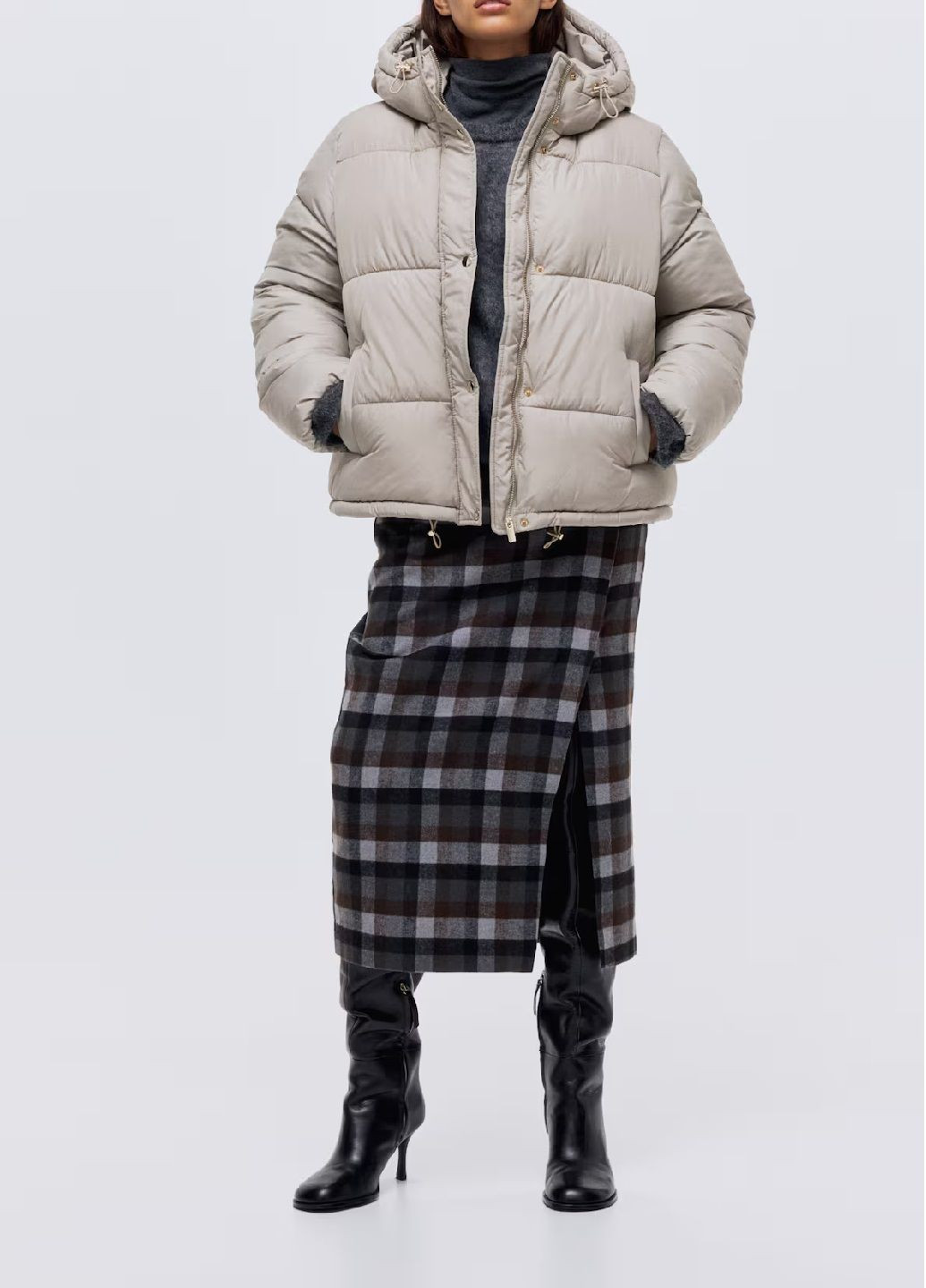 Світло-сіра зимня куртка H&M