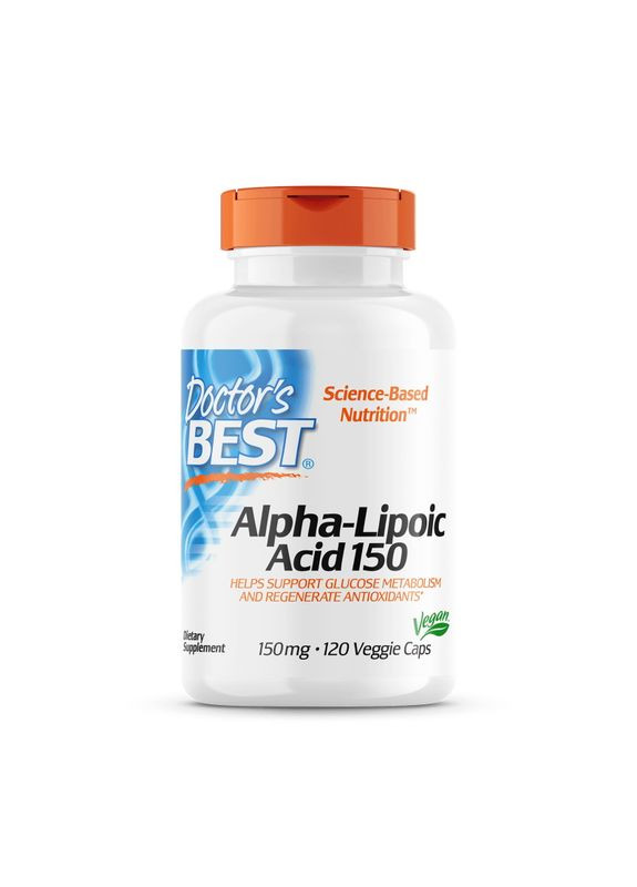 Натуральная добавка Alpha-Lipoic Acid 150 mg, 120 вегакапсул. Doctor's Best (334706851)