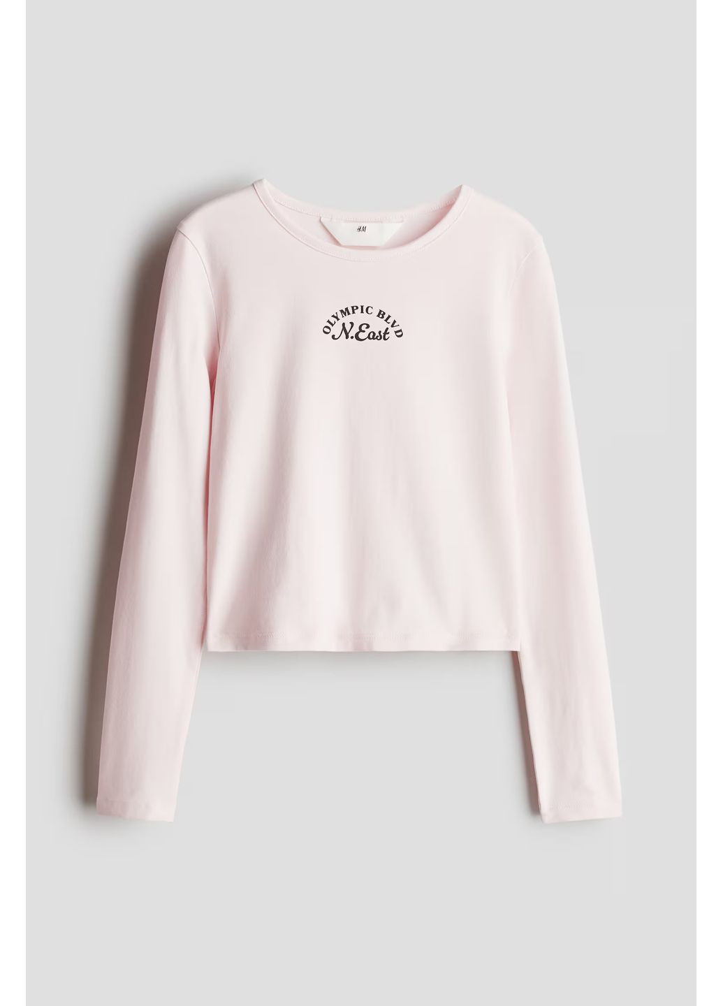 Розовый демисезонный лонгслив H&M однотонный