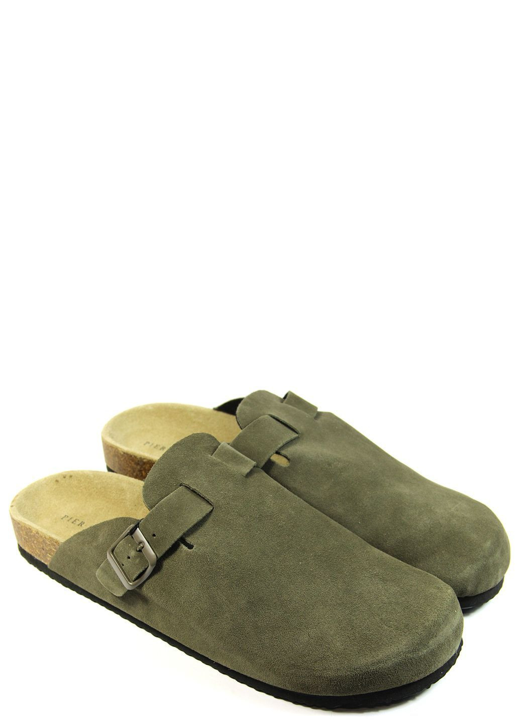 Хаки повседневные, кэжуал мужские шлепанцы Pier One