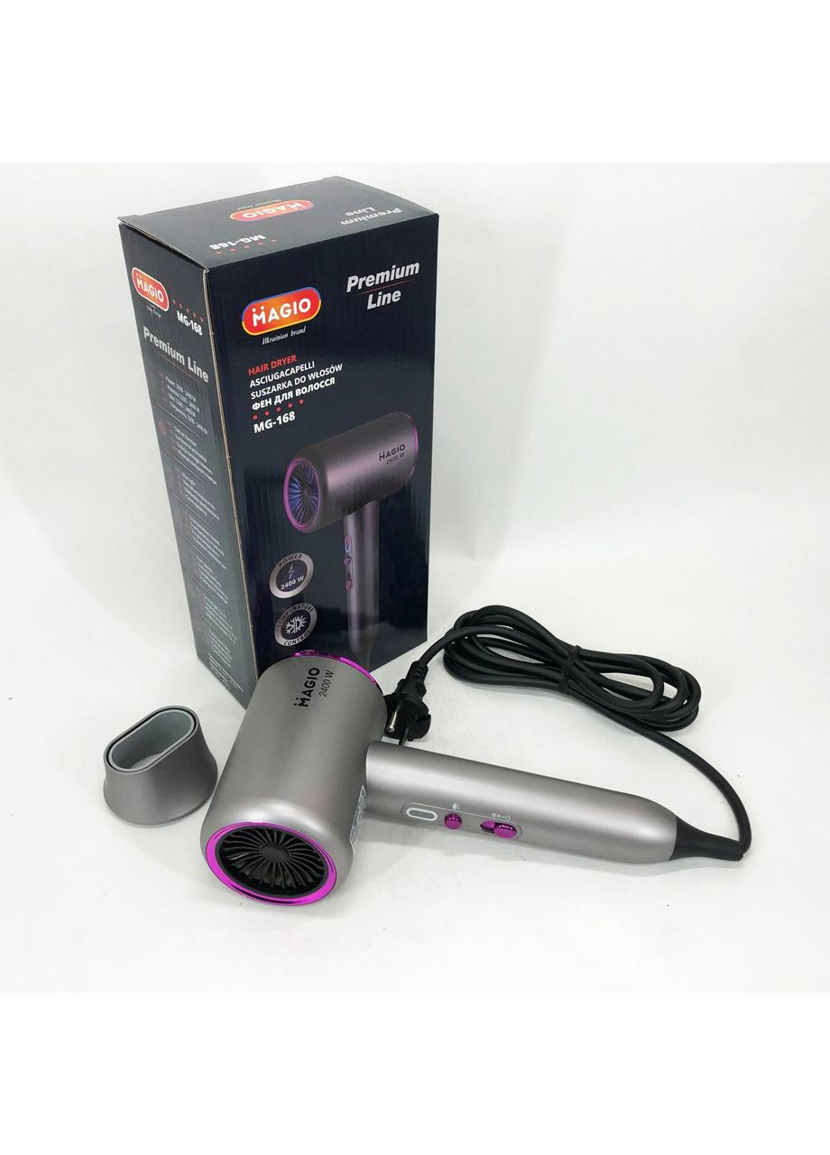 Фен MG-168, Электрофен для волос, Фен для дома, Фен мощный, Фен для головы, Женский фен для волос Magio (367860879)