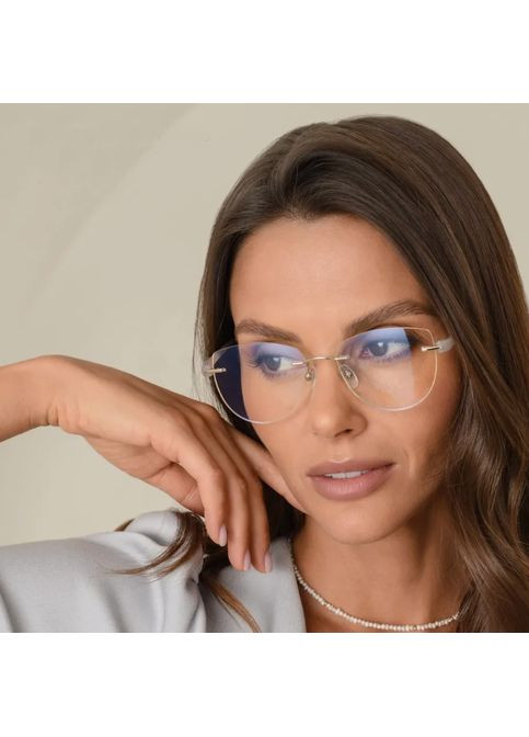 Жіночі окуляри для зору – безправа у формі «котяче око» з ультралегкими силіконовими дужками. Код 8952 С2 +1.5 Fabia Monti (365831548)