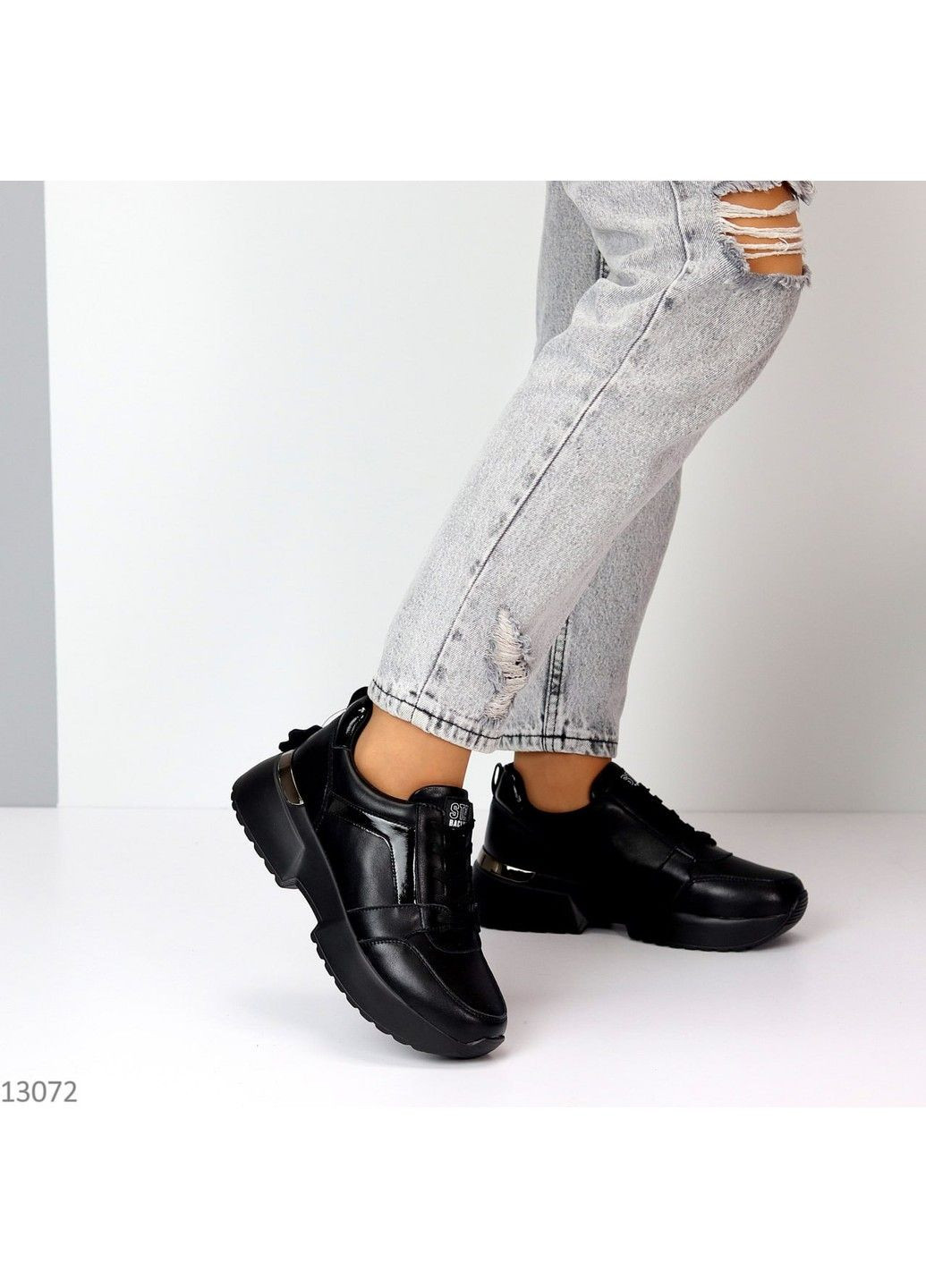 205 Кросовки Кожаные Черные KDSL чёрные демисезоны (302517730)