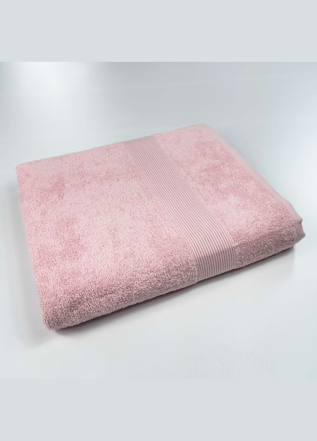 GM Textile банний махровий рушник з бордюром 70х140см 400г/м2 (рожевий) рожевий виробництво -