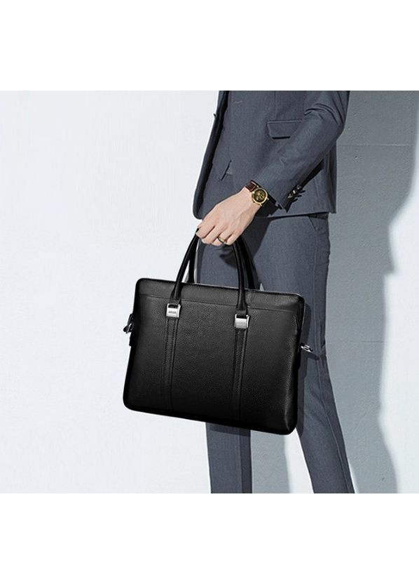 Чоловіча шкіряна сумка для документів чорна ProDobro (363259729)