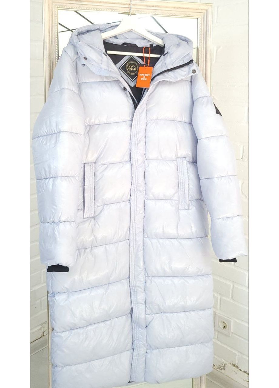 Сіро-голубий зимній Пуховик Superdry