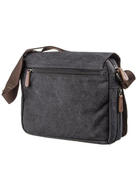 Сумка портфель через плечо для мужчин текстильная для документов А4 с отделением для ноутбука Черный 40545 Vintage (361432904)