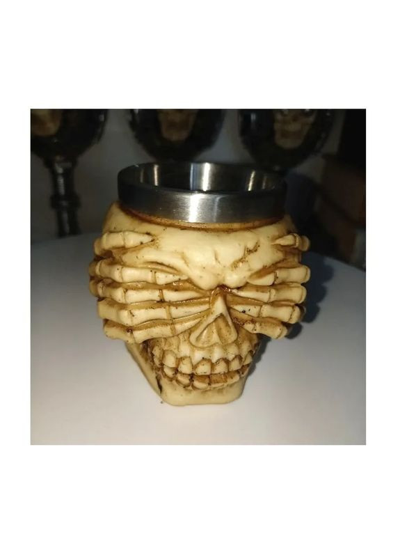 Стакан рюмка готическая каменная скелет ничего не вижу хоррор+подарок No Brand (342384819)