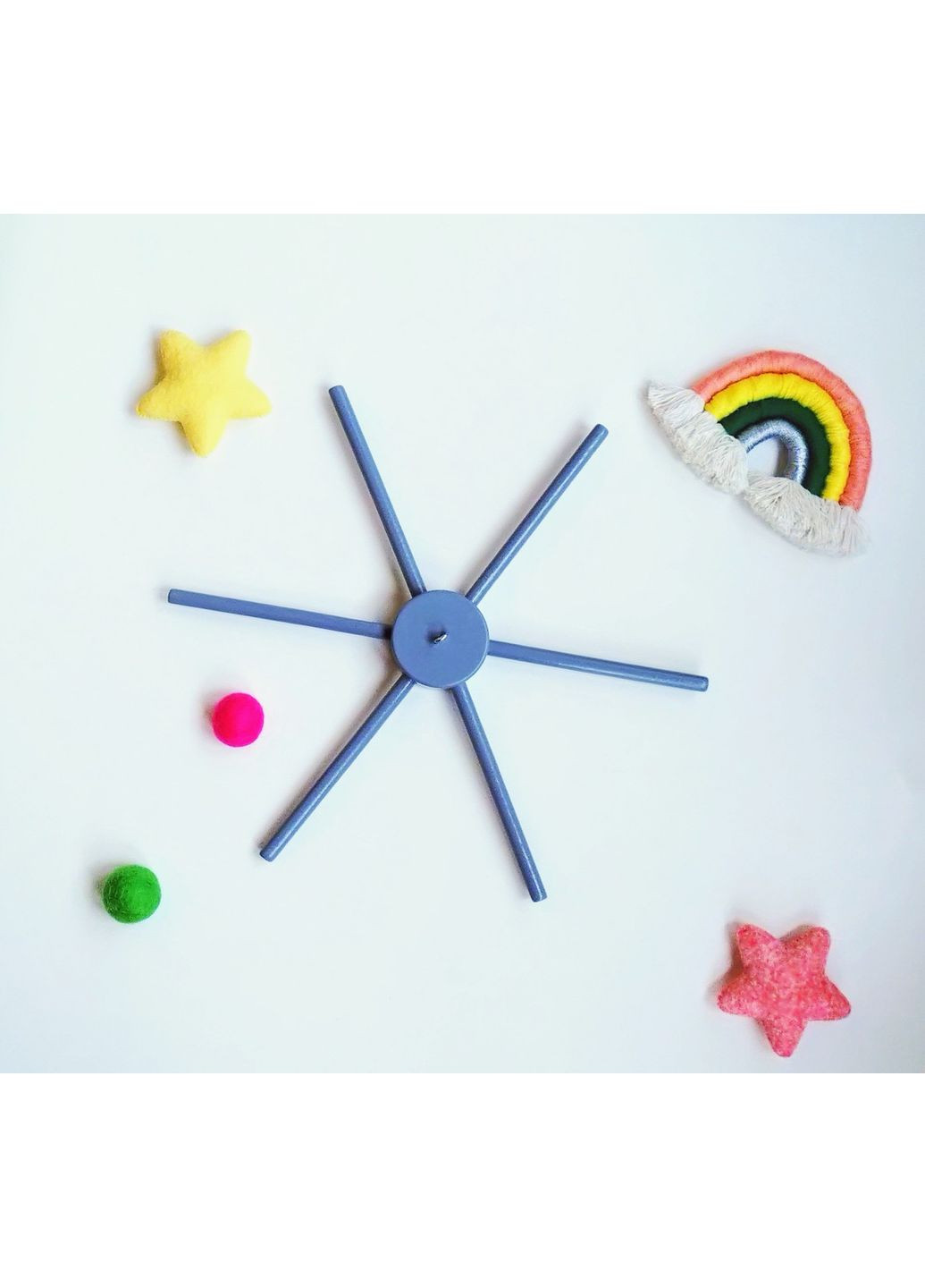 Основа Хрестовина для дитячого мобіля, 6 променів, 28 см, No Brand (362474962)