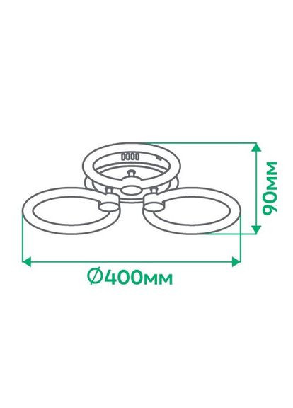 Светодиодная накладная люстра AL6133ARD FELICITY 47Вт серебро Ardero (365651034)