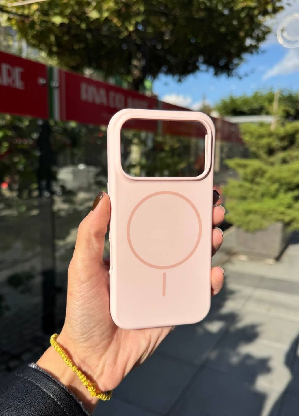 Чехол силиконовый с MagSafe для iPhone 17 Pro Max Pink Sand / чехол айфон 17 про макс розовый магсейф No Brand (364238291)