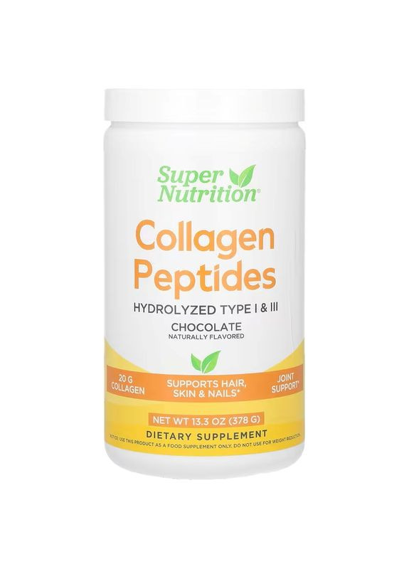 Пептиди колагену Collagen Peptides 378 г, Chocolate Super Nutrition (342117740)