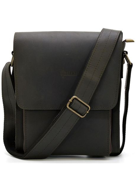 Сумка планшет через плече чоловіча з натуральної шкіри середня для документів та для телефону Коричневий 35737 TARWA (337466424)