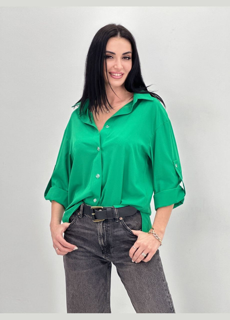Зелена базова жіноча сорочка Fashion Girl "Eden"
