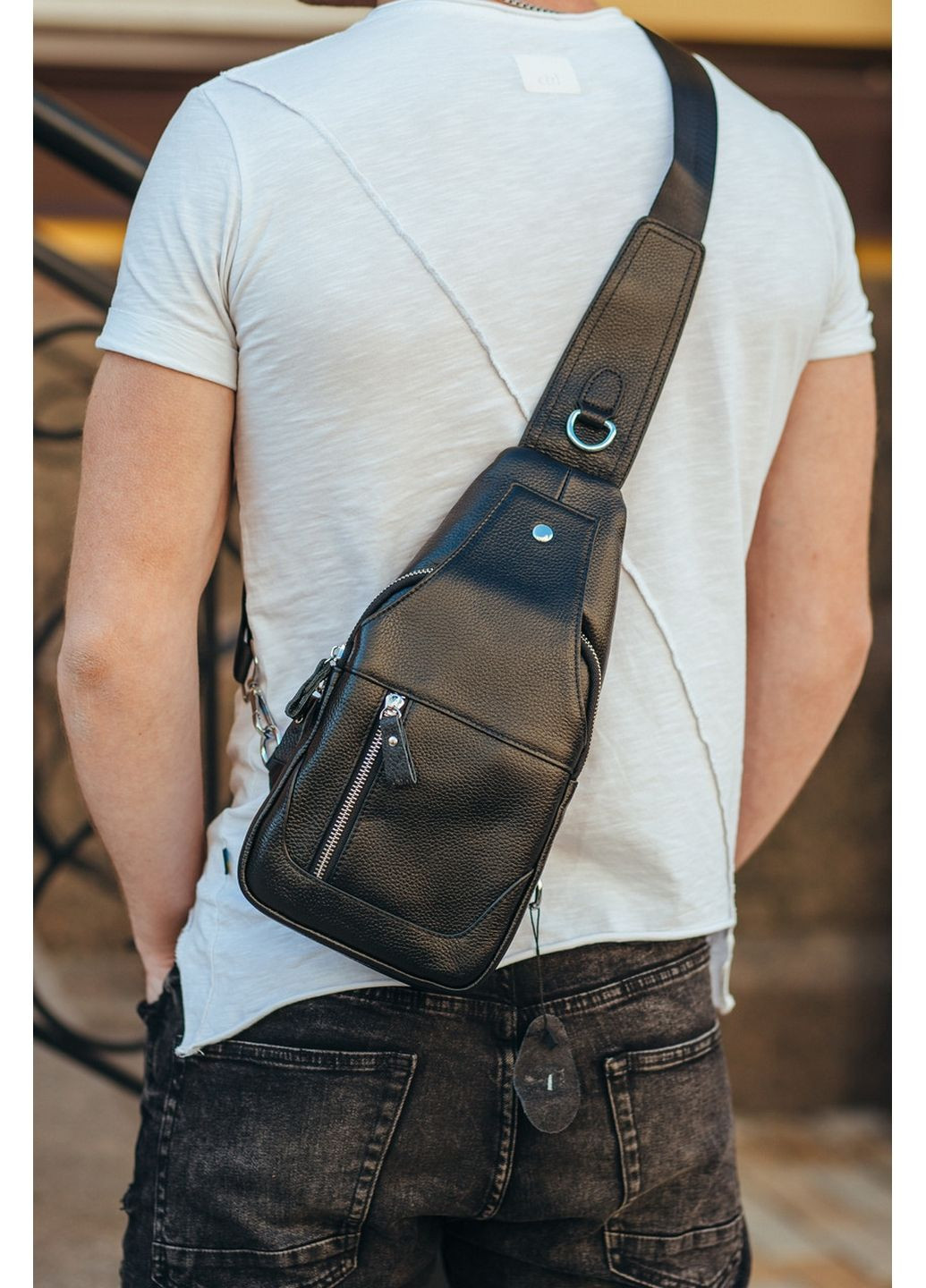 Кожаная мужская сумка-слинг Tiding Bag (289456657)