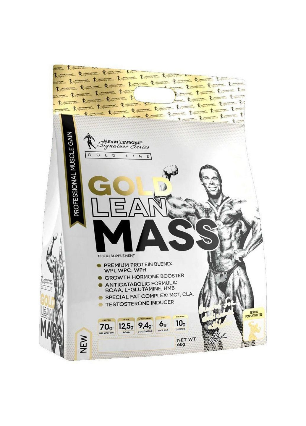 Гейнер Gold Lean Mass, 6 кг Клубника Kevin Levrone (293342761)