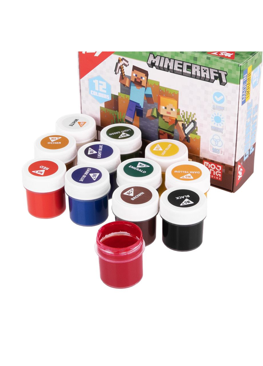 Гуашь Minecraft 12цвет. 20мл 230407 Yes (332769383)