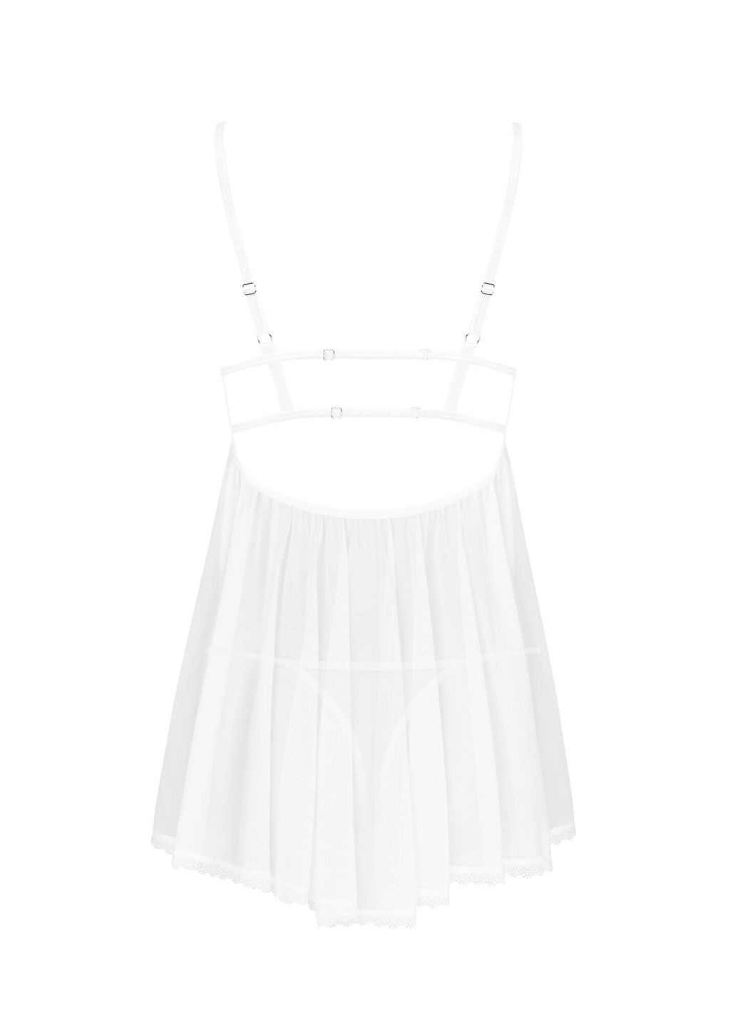 Пеньюар и трусики Heavenlly babydoll & thong белые - CherryLove Obsessive (296623404)