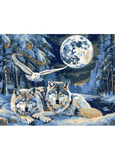 Картина за номерами - "Хижаки і мудрість з фарбами металік" ©art_selena_ua, 40х50см IDEYKA (369786308)