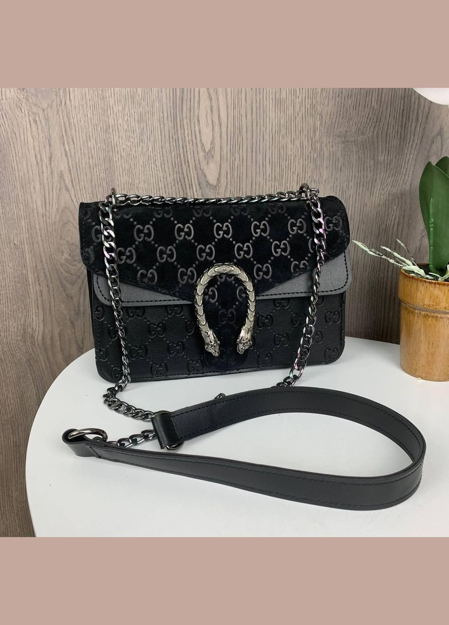 Замшевая женская сумочка клатч с подковой в стиле Гучи, минисумка на цепочке. No Brand (334730554)