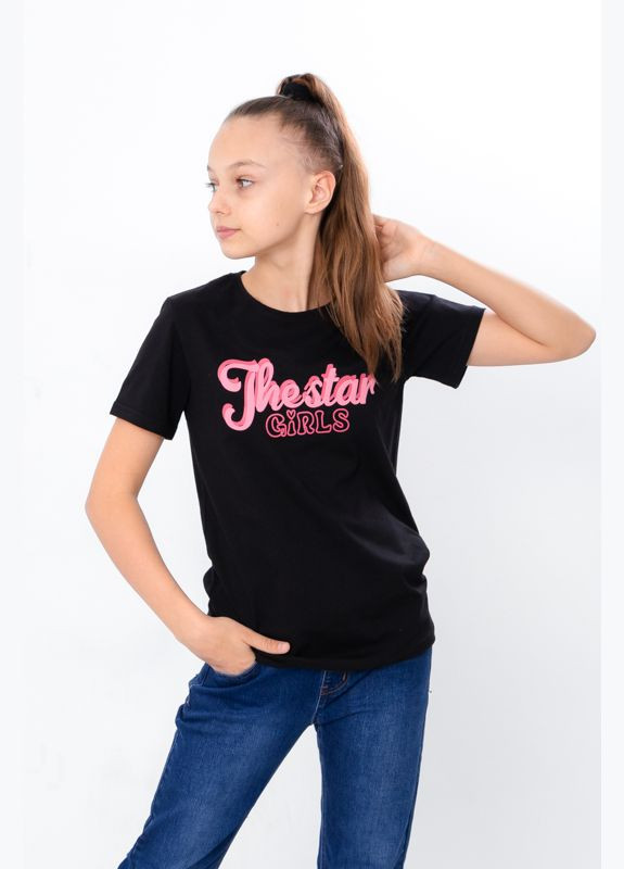 Темно-серая летняя футболка для девочки (подростковая) Носи своє