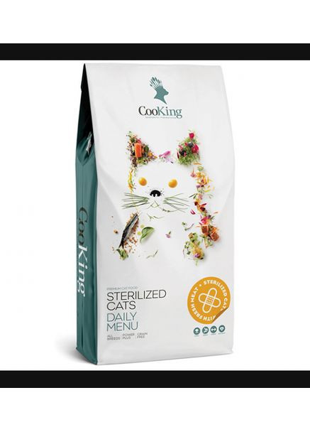 Сухой беззерновой корм Sterelized Cats для стерилизованных кошек с рыбой 2 кг CooKing (361005025)