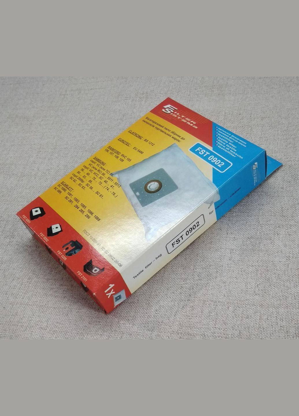 Багаторазовий мішок FST 0902 для пилососа SAMSUNG, DIRT DEVIL, RAINFORD. Filter Systems FST0902 (333035175)