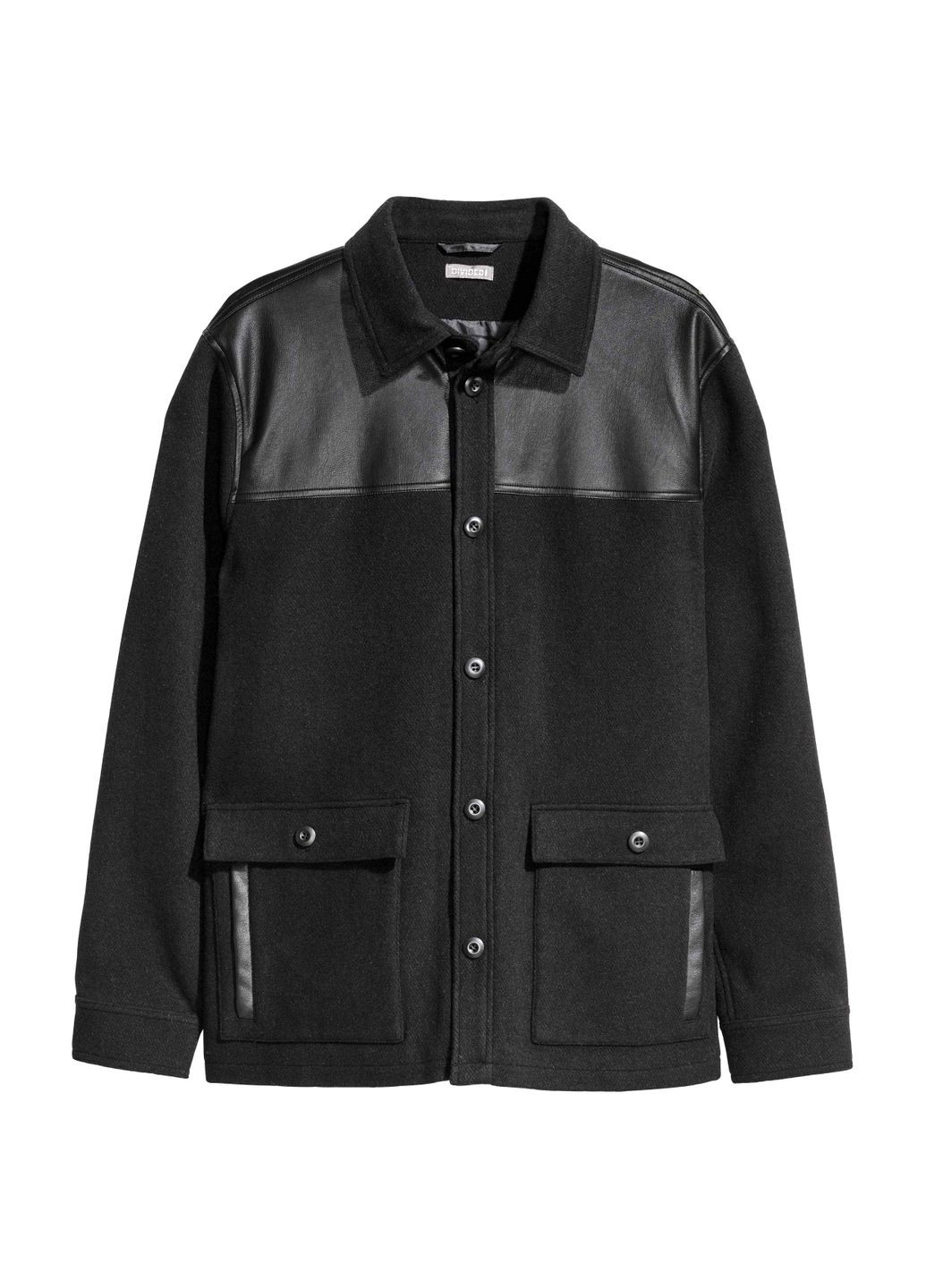 Чорна демісезонна куртка демісезонна - чоловіча куртка hm0044 H&M
