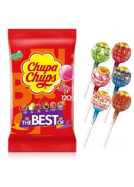 Льодяники на паличці Lollipops The Best Of 120 шт 1,44 кг Chupa Chups (370878171)