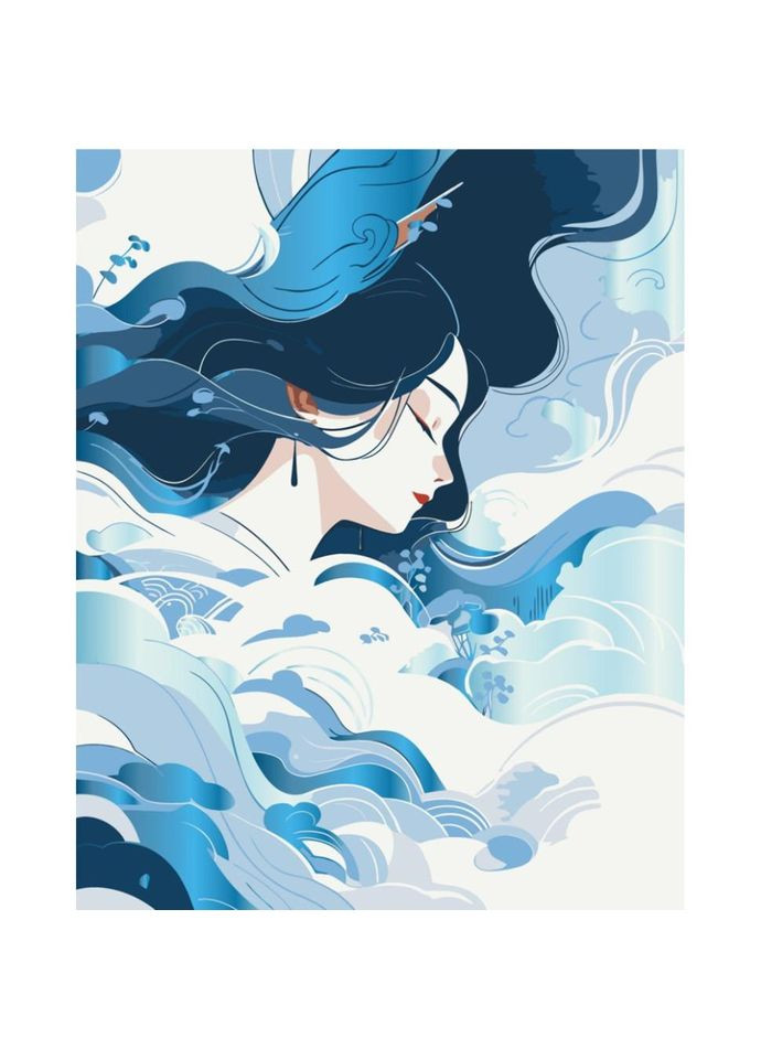 Картина "Стихия воздуха" 10189-AC с металлизированными красками 40x50 см No Brand (362569592)