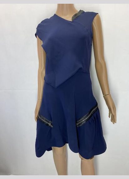 Темно-синя коктейльна сукня Ohne Titel однотонна