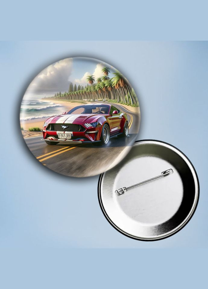 Значок на булавці Автомобіль #4 металевий 56 мм No Brand (304508697)