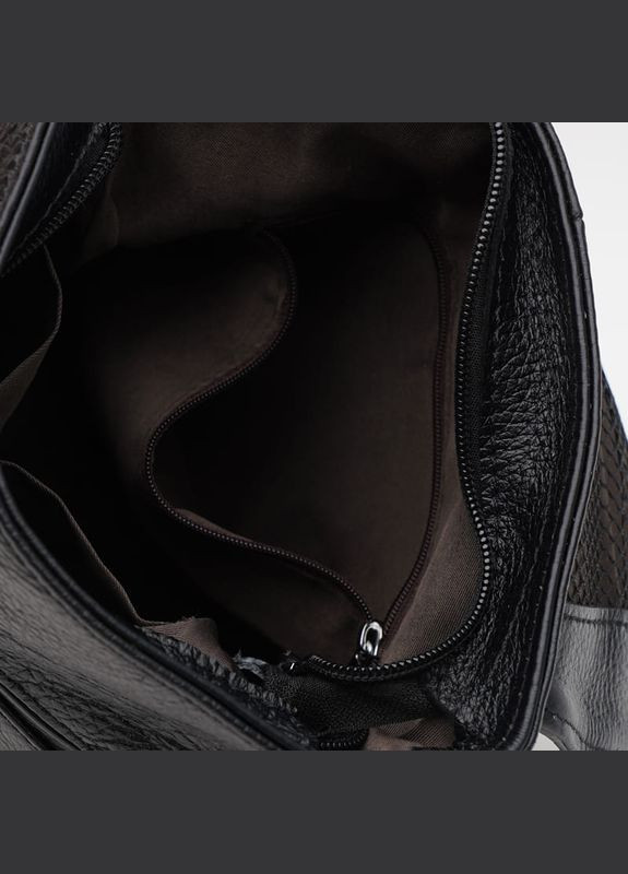 Сумка чоловіча шкіряна через плече K13107bl Чорний Keizer (302007775)