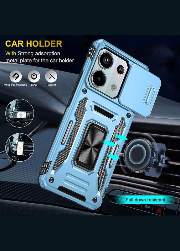 Ударостійкий чохол Camshield Army Ring для Xiaomi Redmi Note 13 Pro 4G / Poco M6 Pro 4G Epik (356096265)