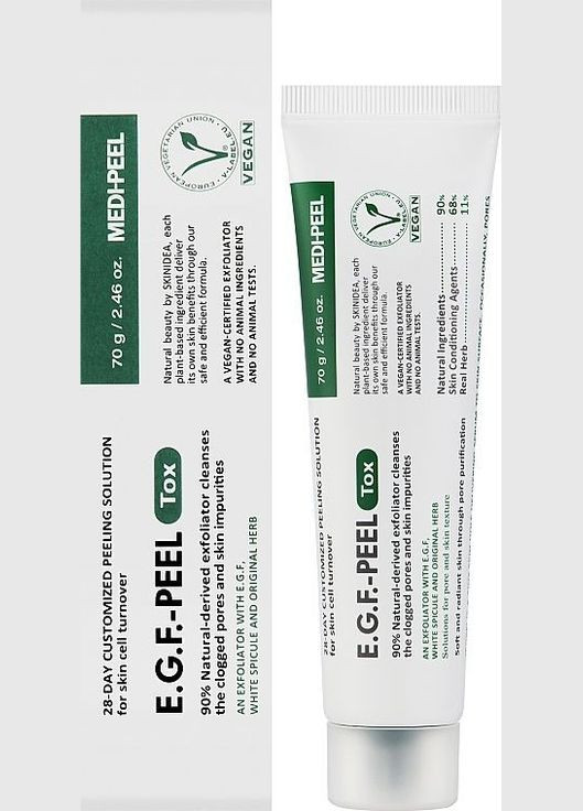 Веганский детокс пилинг с микроиглами 70 мл Medi Peel E.G.F. Peel Tox Medi-Peel (331158288)
