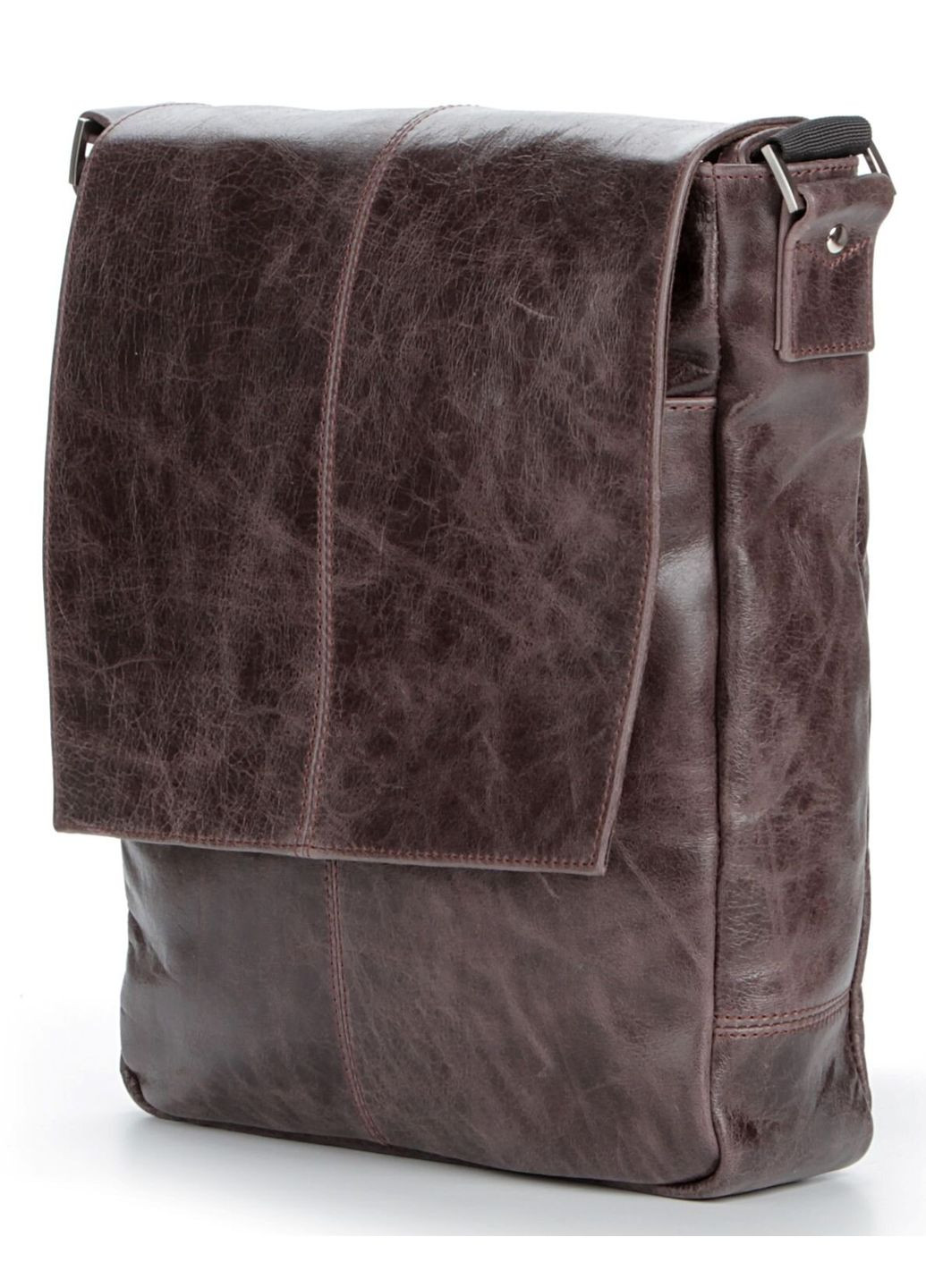 Шкіряна сумка крос боді чоловіча месенджер через плече коричнева 00796 Shvigel (329198646)