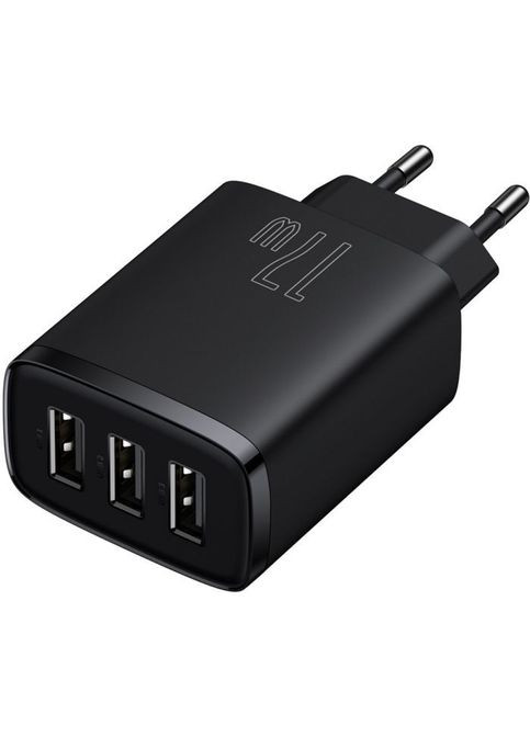Зарядний пристрій Baseus Compact Charger 3U Black (268146191)