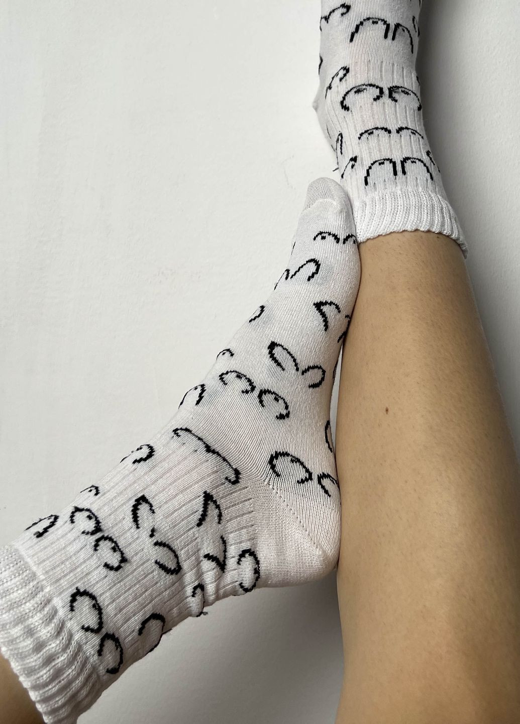 Белые хлопковые носки коллекции "цици" VIDCHUY рисунки (300192136)