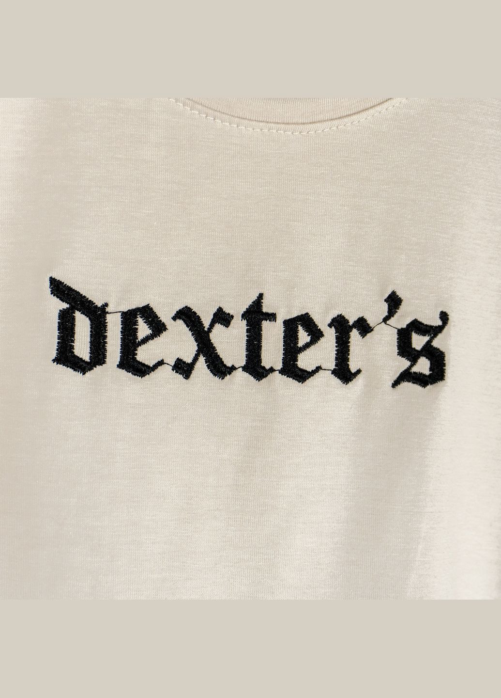Бежевий демісезонний комплект футболка та шорти з вишивкою dexters бежевий dexter's
