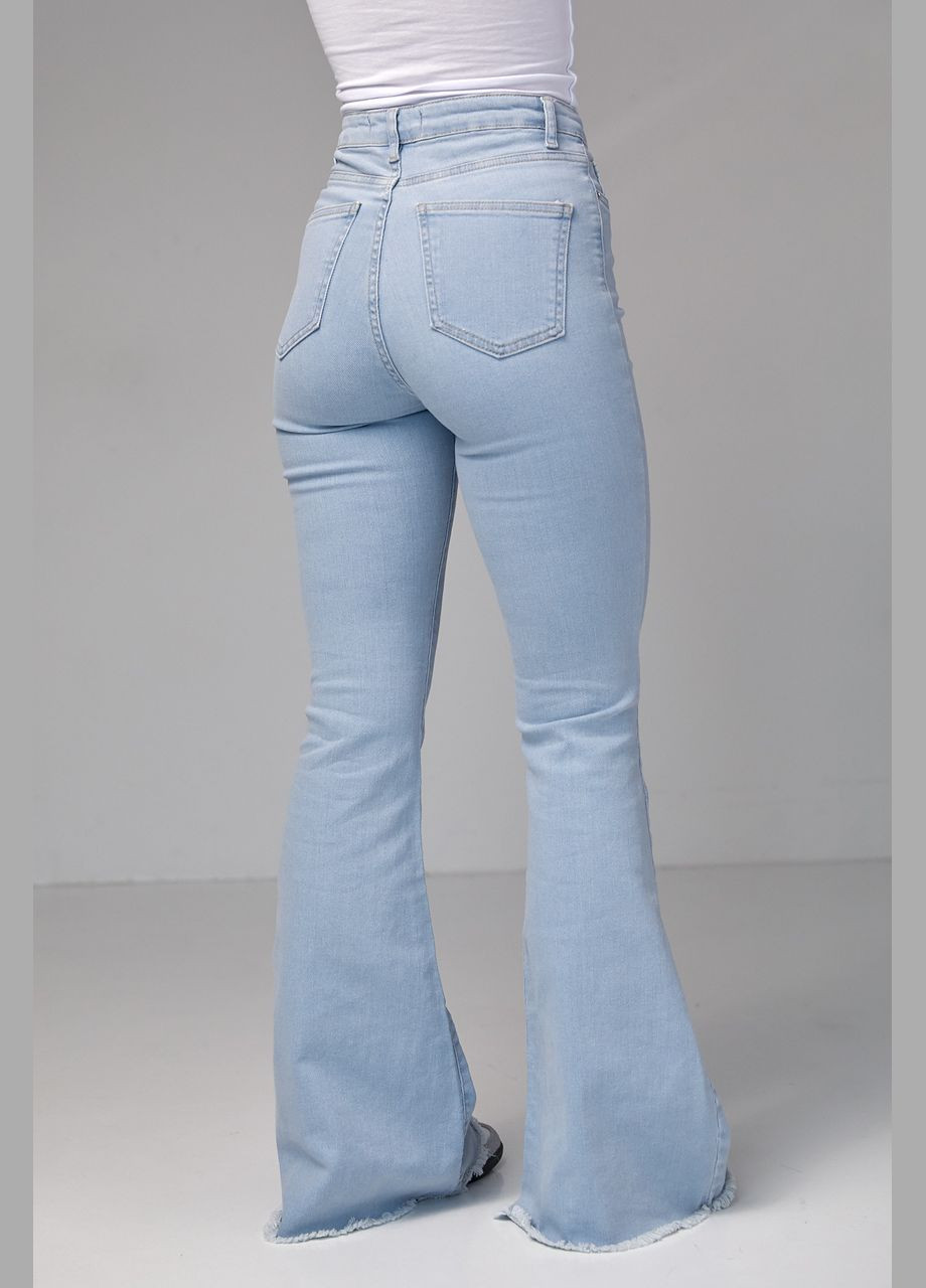 Женские джинсы-клеш с высокой посадкой Lurex - (280900145)