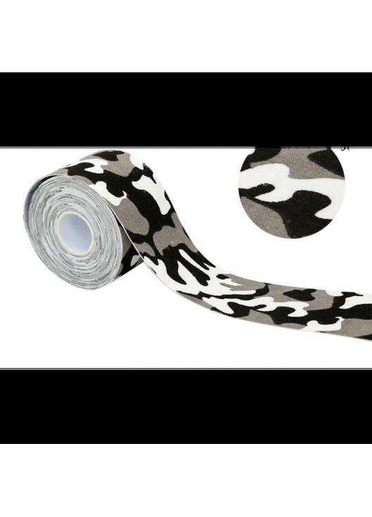 Тейп кінезіо 5 см, Білий камуфляж, кінезіологічна стрічка Kinesiology Tape, 5 см No Brand (346048656)