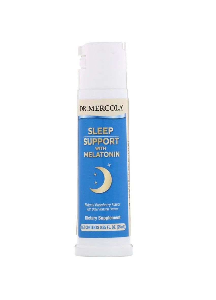 Поддержка сна с Мелатонином, спрей с малиновым вкусом, Sleep Support Spray with Melatonin,, 25 мл (0,85 жидких унций) Dr. Mercola (326054906)