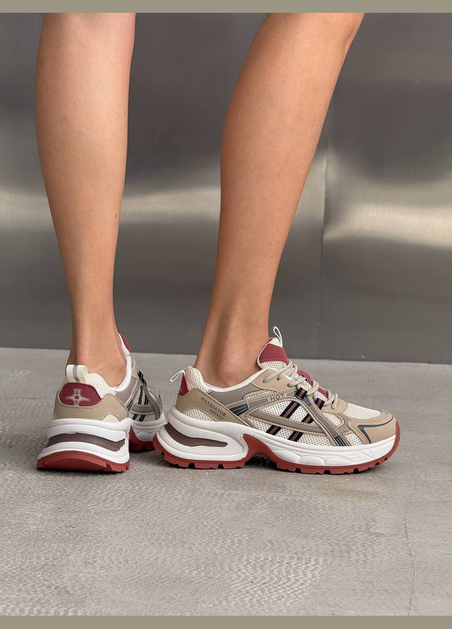 Стильні жіночі кросівки No Brand бежеві демісезони (329728986)