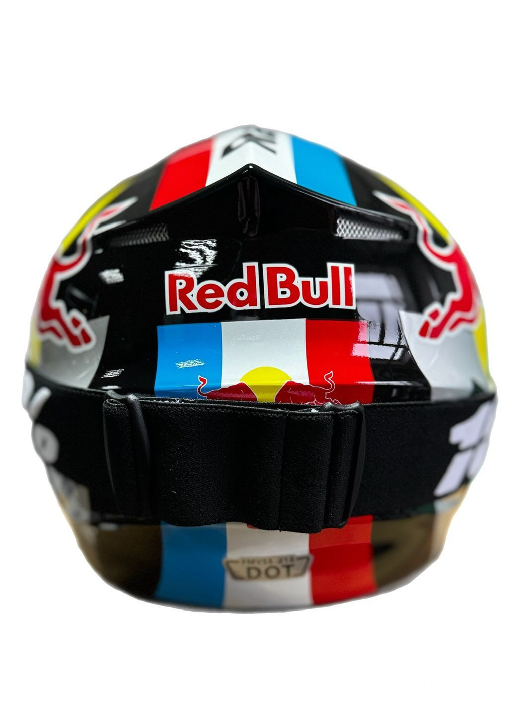 Эндуро кроссовый мотошлем Helmet Red Bull + очки Profi Black прозрачное стекло No Brand (370677345)