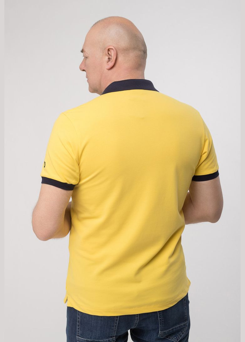 Жовта футболка чоловіча поло polo 31017т з коротким рукавом Luca Bertelli