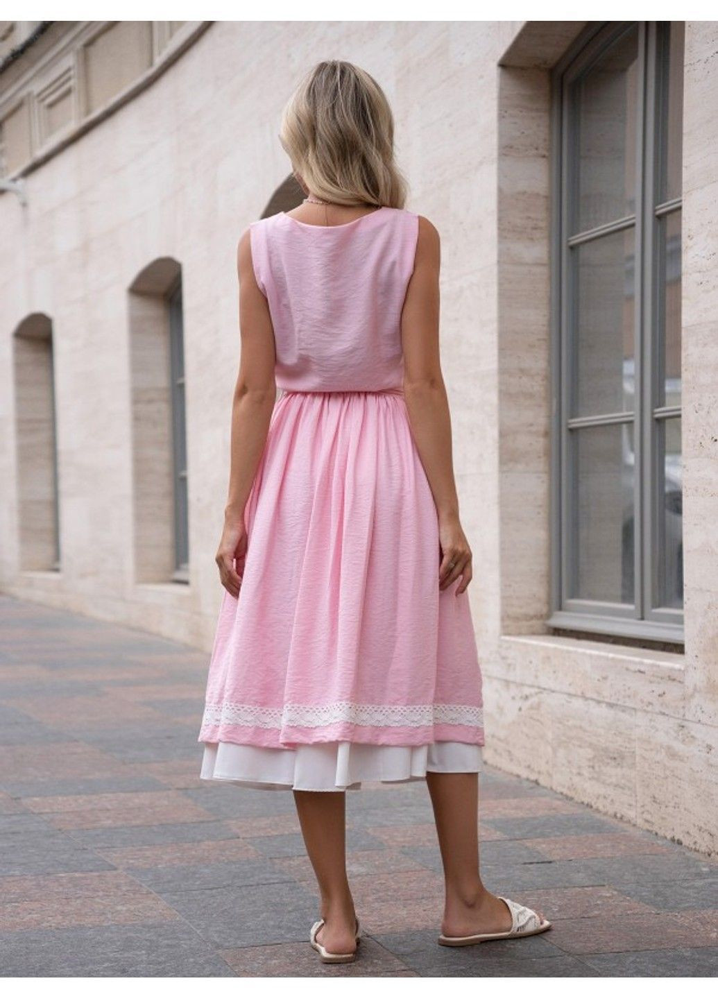 Рожева повсякденний сукня issa pus 14751 рожевий ISSA PLUS
